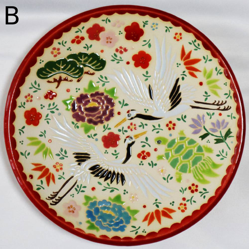 【美品】丸皿　飾り皿　竹絵　陶器　置物　インテリア　工芸品　美術品　A1617 d428b5f064b223b0e308ca8385fba3