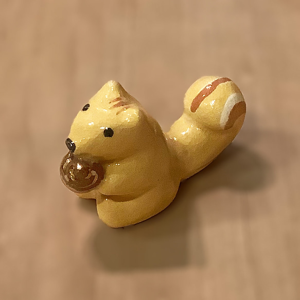 ○【2461】87.抱っこリス…備前焼