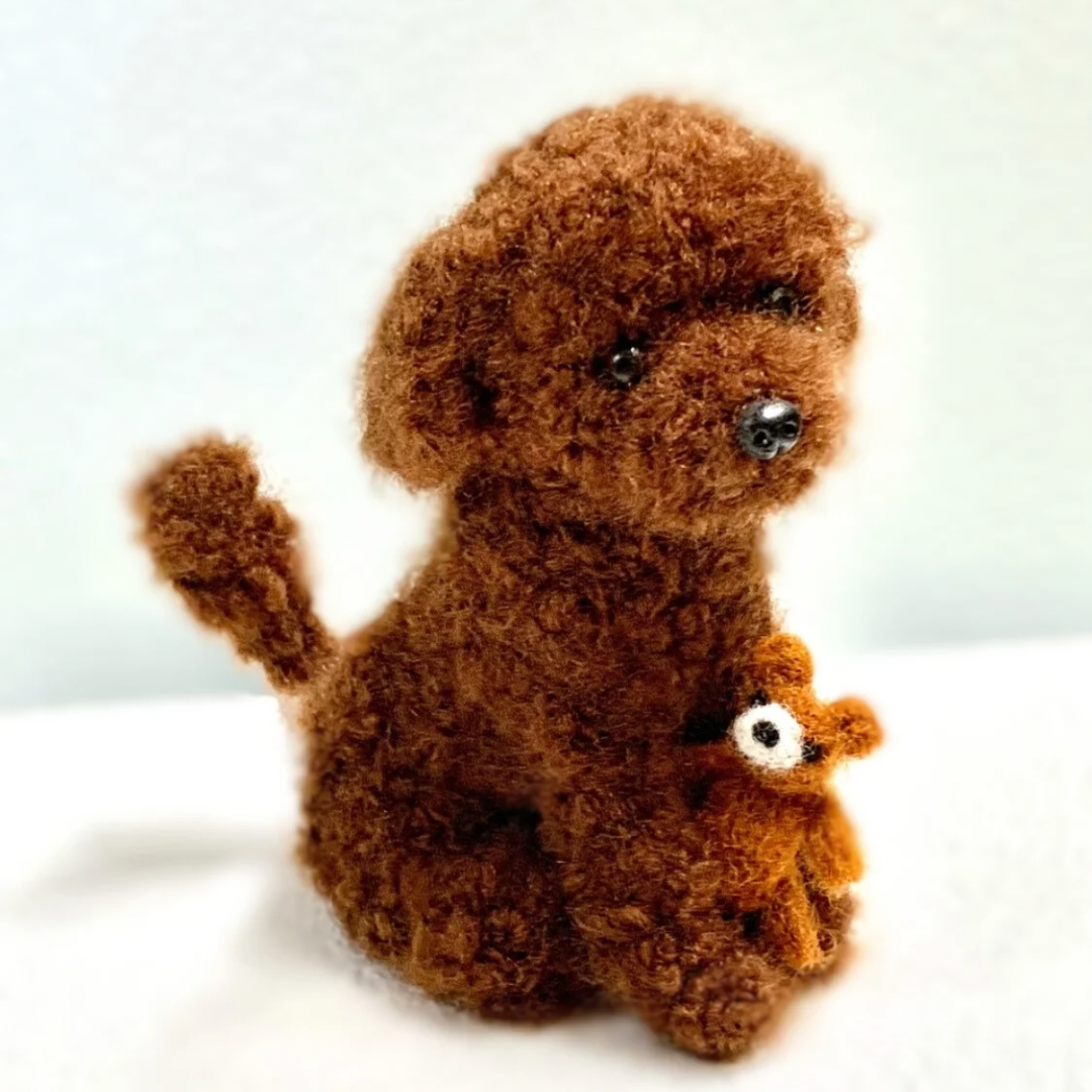 いつでもいっしょ♪ ふわふわブラウントイプードルとテディベア　ぬいぐるみ