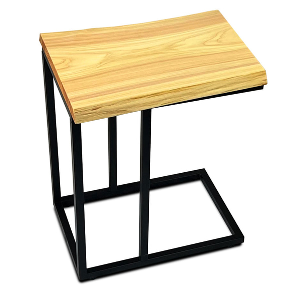 檜 ひのき無垢板 サイドテーブル ソファーテーブル W:43cm×D:30cm×H:55cm 銘木屋 7枚目の画像