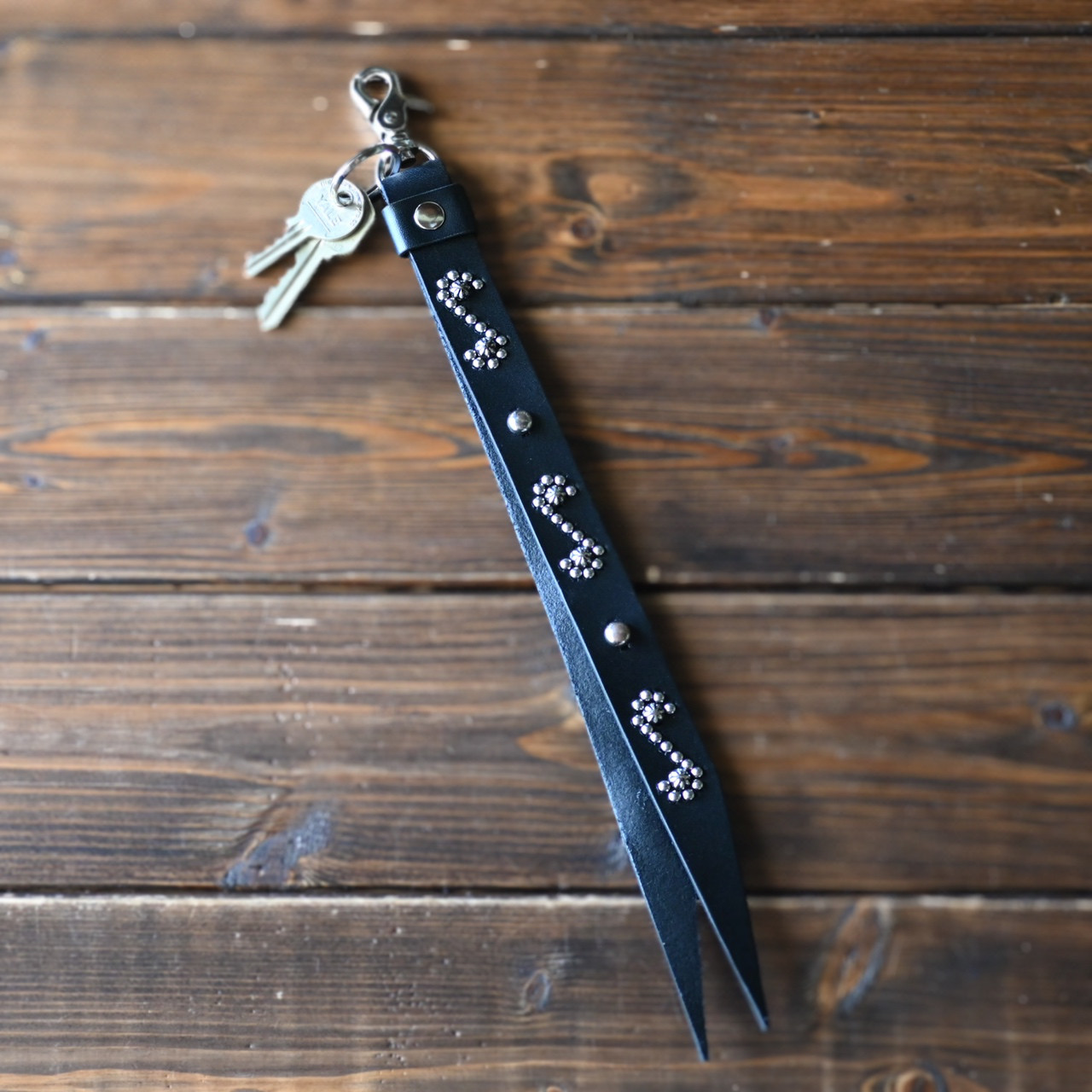 国産レザー A【オーダーページ】レザースタッズキーホルダー