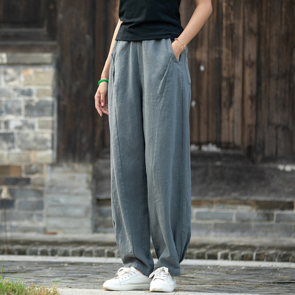砂洗麻長褲，可選加厚，秋冬保暖#6170 第8張的照片