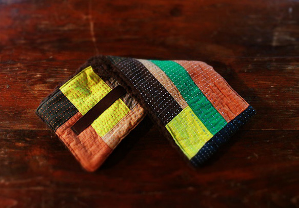 SAYOCAFE、パッチワーク&総刺し子のこだわりのデザインマフラー 