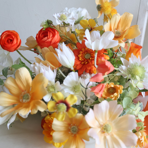 ビタミンコスモスブーケ ウェディングブーケ ブートニアセット ブーケ