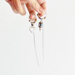 changing hoop earring no.4 真鍮　フープ　シルバー 　イヤリング　リング　イヤーカフ 1枚目の画像