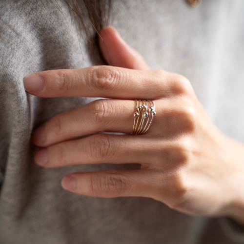 K10指輪3個 K10ホワイトゴールド ダイヤモンド リング 指輪 3号 K10