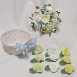 ブーケプルズのセット。幸せのおすそ分けのお花付き。高品質な造花使用。高品質なのに安い 2枚目の画像