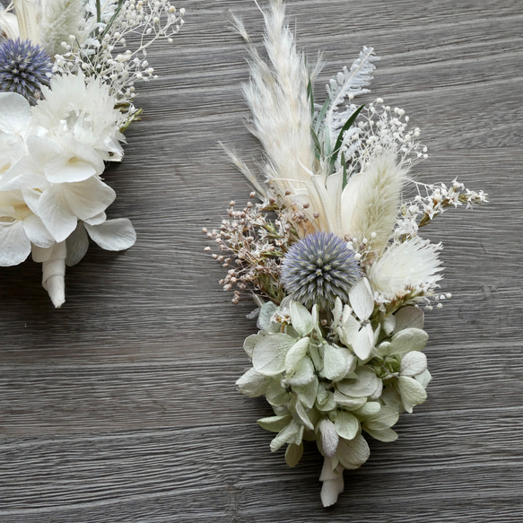 3色から選べる花束コサージュ。フォーマルスタイル・髪飾りに 4枚目の画像