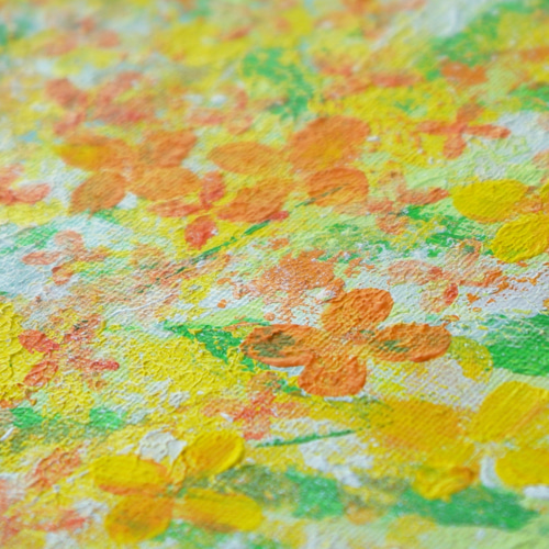 原画】香る金木犀 約227×227mm（SSMサイズ） 絵画 キャンバス ましかく