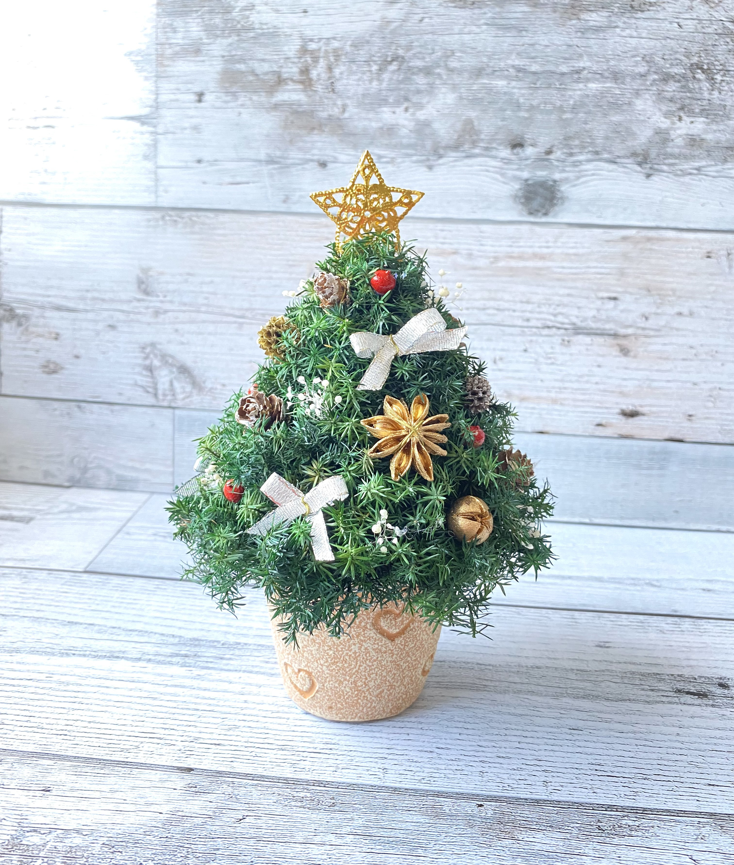 約65cm　クリスマス　トピアリー　クリスマスツリー　フラワー　グリーン　大きい 約65cm クリスマス トピアリー クリスマスツリー フラワー