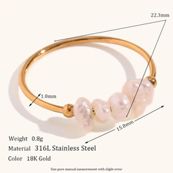 金アレ対応 316L freshwater pearls ring (0214) 9枚目の画像