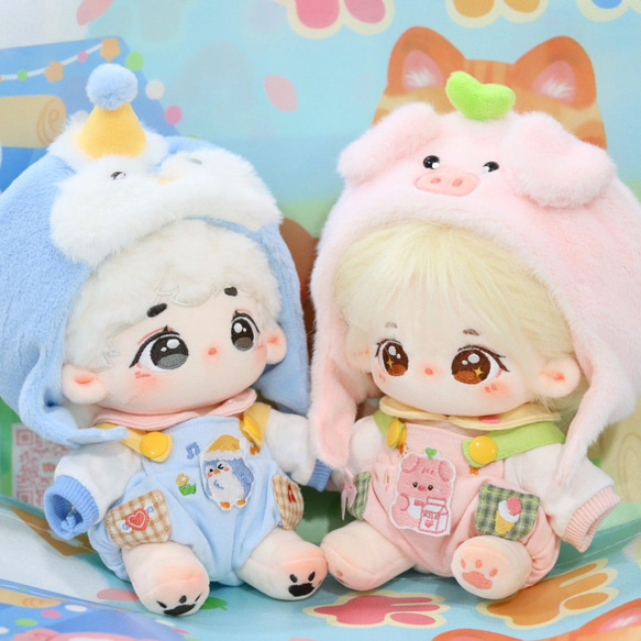 ぬい服 大きめ オーバーオール 約 20cm いちご ニンジン — Etamo