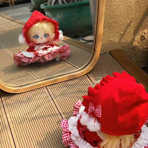 赤頭巾ちゃん無属性 ぬいぐるみ 20cm 着せ替えぬいぐるみ 黄色い髪青い