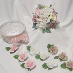 ブーケプルズのセット。幸せのおすそ分けのお花付き。高品質な造花使用。高品質なのに安い 7枚目の画像