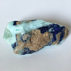 ブルーアラゴナイト　アズライト付き原石　③ 阿富汗　霰石 Blue Aragonite with Azurite 6枚目の画像