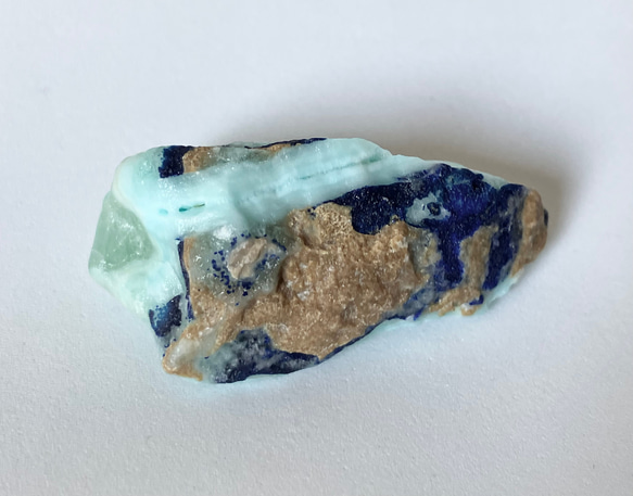 ブルーアラゴナイト　アズライト付き原石　③ 阿富汗　霰石 Blue Aragonite with Azurite 6枚目の画像