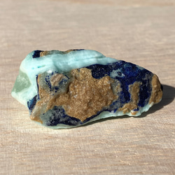 ブルーアラゴナイト　アズライト付き原石　③ 阿富汗　霰石 Blue Aragonite with Azurite 13枚目の画像