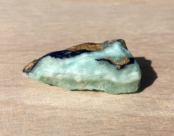 ブルーアラゴナイト　アズライト付き原石　③ 阿富汗　霰石 Blue Aragonite with Azurite 14枚目の画像