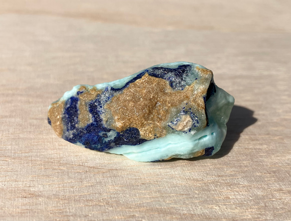 ブルーアラゴナイト　アズライト付き原石　③ 阿富汗　霰石 Blue Aragonite with Azurite 15枚目の画像