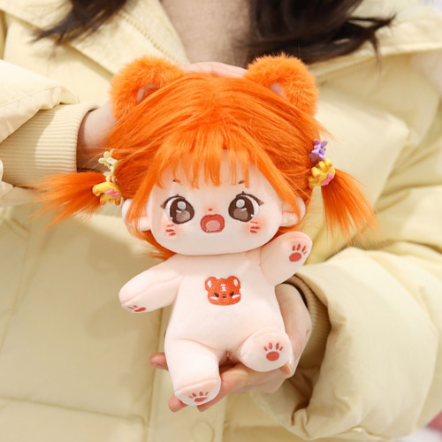 ふるさと納税 無属性 ぬいぐるみ オレンジ色の茶色の 着せ替えぬいぐるみ 20cm 小物・アクセサリー
