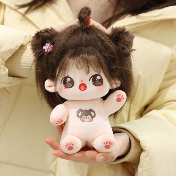 無属性 ぬいぐるみ 20cm 着せ替えぬいぐるみ 茶髪茶色の目女の子 着せ  