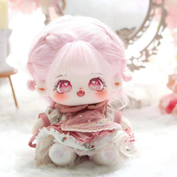 10cm 着せ替えぬいぐるみ 無属性 着せ替え人形 ピンクの髪 獣耳付け