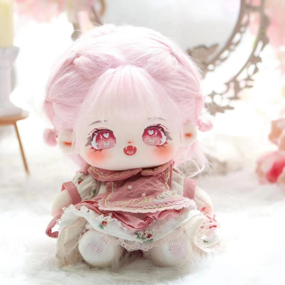 ハンドメイド着せ替え人形　ピンクヘアさん ハンドメイド着せ替え人形 ピンクヘアさん ハンドメイド着せ替え