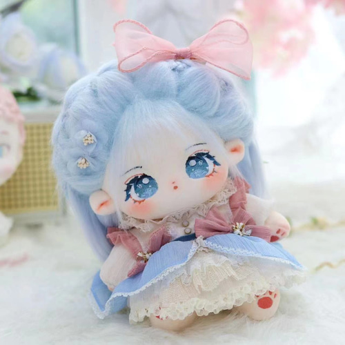 無属性 ぬいぐるみ 20cm 着せ替えぬいぐるみ 青い髪青い目女の子