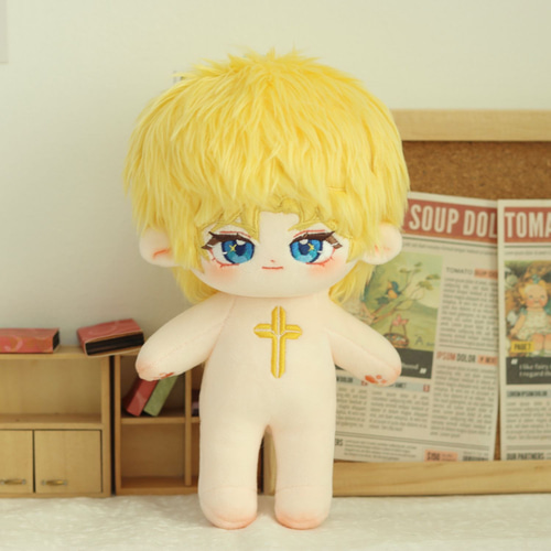 無属性 ぬいぐるみ 20cm 着せ替えぬいぐるみ 黄色い髪青い目男の子