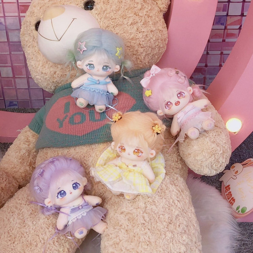 20cm 着せ替えぬいぐるみ 無属性 女の子 着せ替え人形 綿人形 コットン