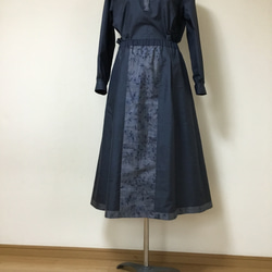 2種の大島紬のスカート      着物リメイク 3枚目の画像