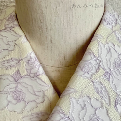 洗える刺繍半衿  ニュアンスカラーの透かし刺繍 6枚目の画像