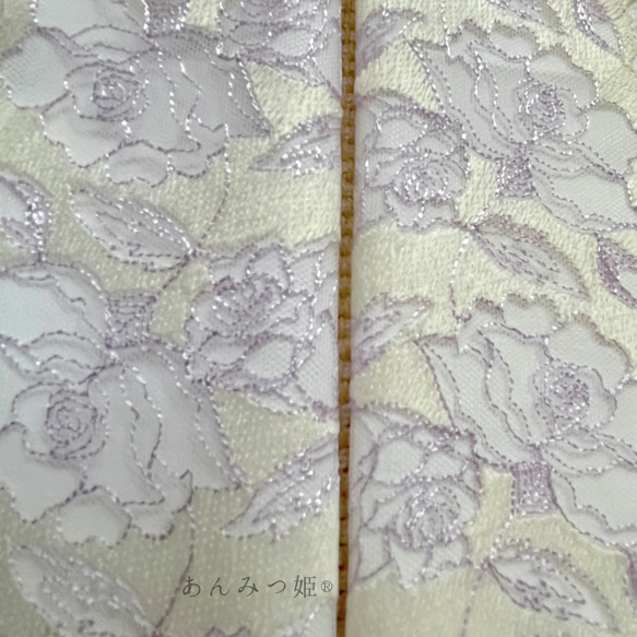 洗える刺繍半衿  ニュアンスカラーの透かし刺繍 8枚目の画像