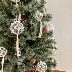 ◯8cm 6個set箱入り◯ クリアボールオーナメント　オーナメント　マクラメ 9枚目の画像