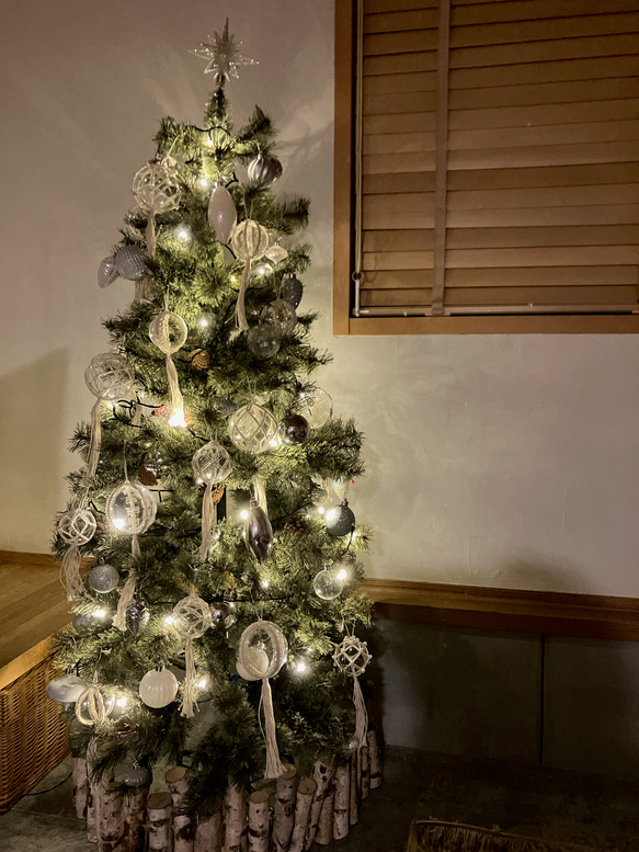 ◯8cm 6個set箱入り◯ クリアボールオーナメント　オーナメント　マクラメ 11枚目の画像