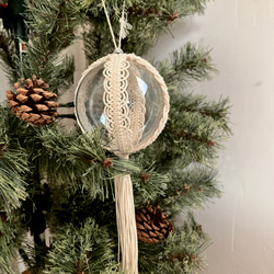 ◯8cm 6個set箱入り◯ クリアボールオーナメント　オーナメント　マクラメ 8枚目の画像