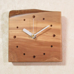 希少材《林檎》 木製時計14（掛け時計） 6枚目の画像
