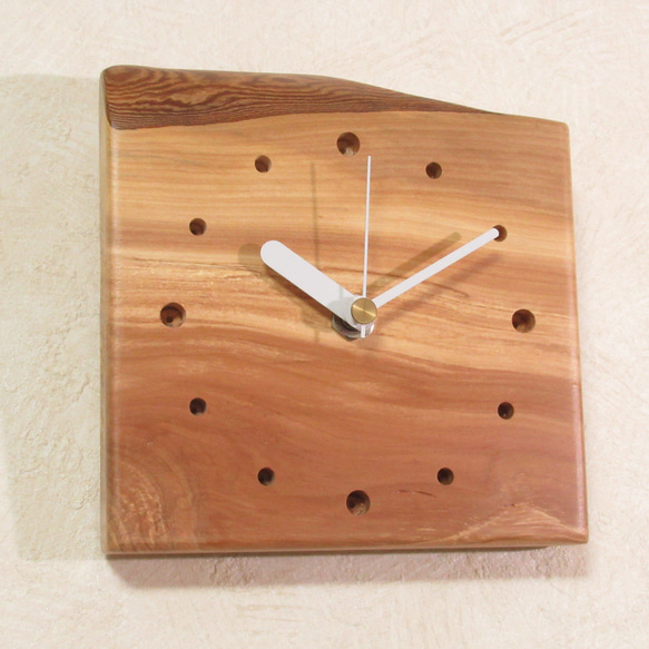 希少材《林檎》 木製時計14（掛け時計） 7枚目の画像