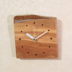 希少材《林檎》 木製時計14（掛け時計） 2枚目の画像