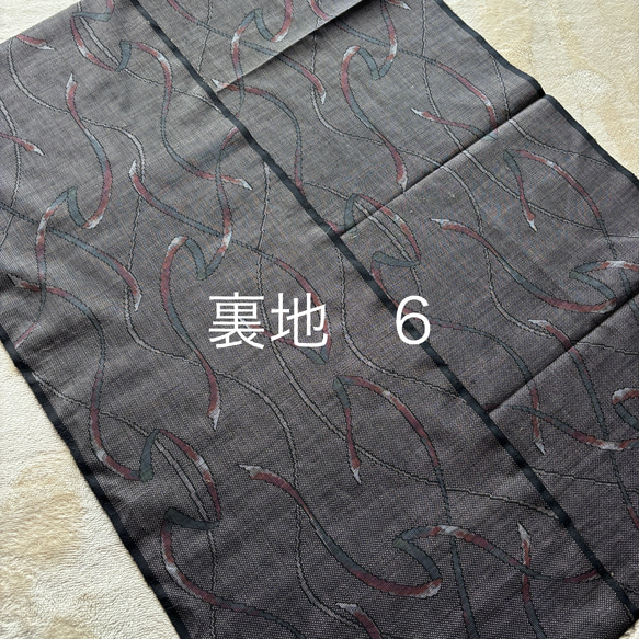 アンティーク大島紬のパッチワークコート　リバーシブル　茶龍郷　　受注制作可能です　着物リメイク 12枚目の画像