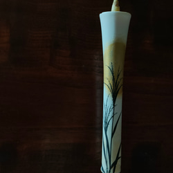 【月光】　ススキ　名月　絵ろうそく　贈り物　手土産　お供え　和蠟燭　伝統工芸品　キャンドル　Japanesecandle 3枚目の画像