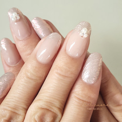 サイズオーダー 2628くすみピンク ジェル ネイルチップ 成人式 結婚式