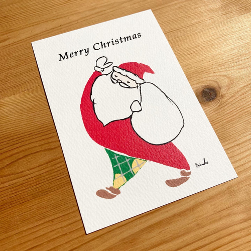 メリークリスマス！　切り抜いたポストカード　まとめ　折れ曲がり等あり クリスマス】【ポストカード】お洒落なサンタとトナカイの