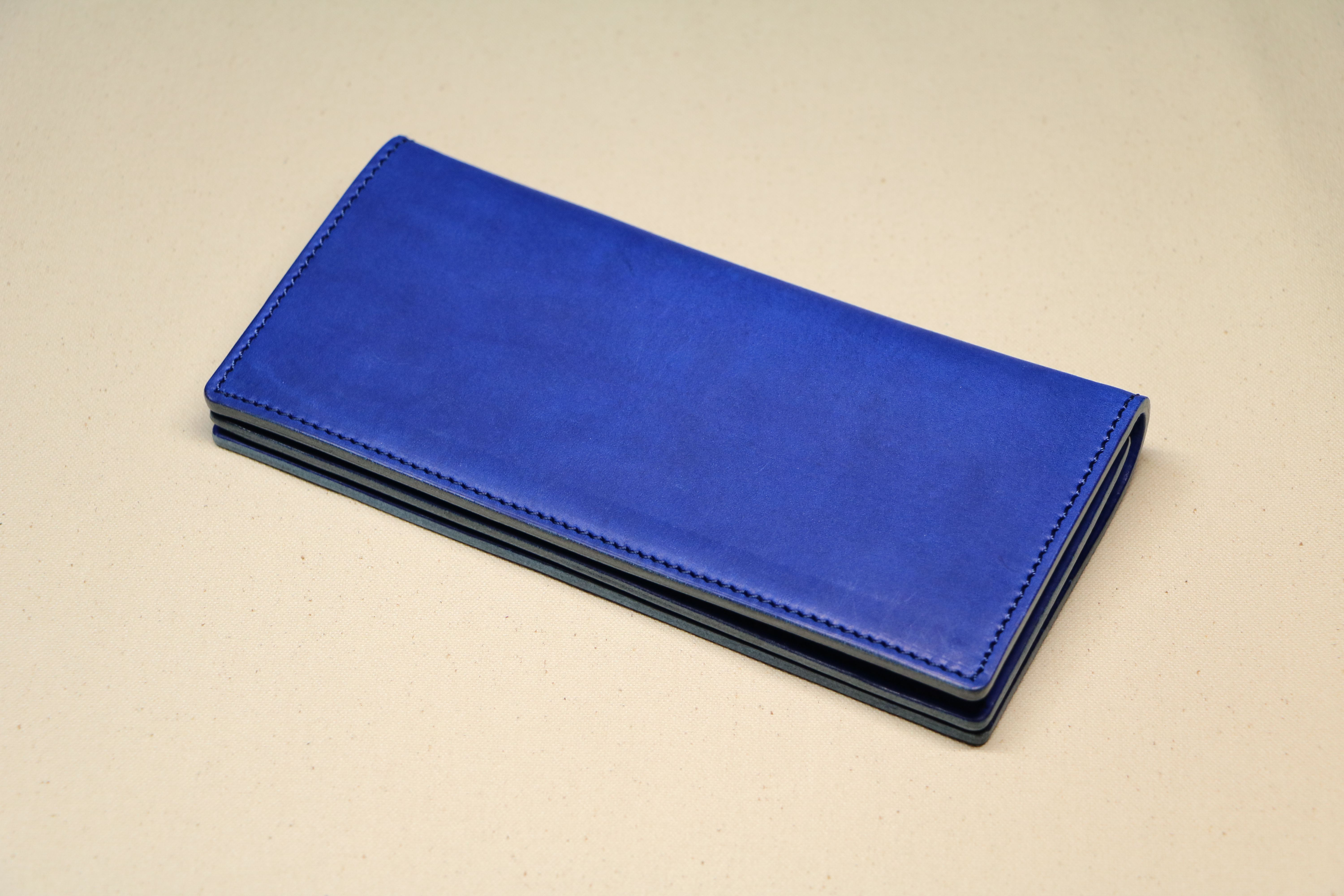 【スタンダード長財布】国産オイル コバルト EA-011