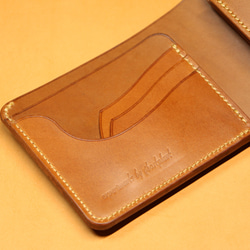 【インポケット二つ折り財布】国産オイル コバルト ED-014 6枚目の画像