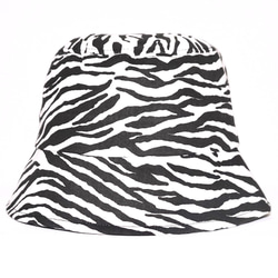 Zebra Bucket Hat バケットハット ゼブラ柄 白黒  ストリート 7枚目の画像
