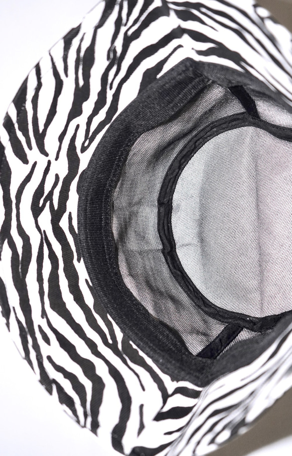Zebra Bucket Hat バケットハット ゼブラ柄 白黒  ストリート 9枚目の画像