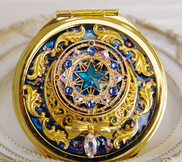 月と星のハンドミラー IM-193 月と星のハンドミラー IM-193 星と月のコンパクトミラー 手鏡 nAmi