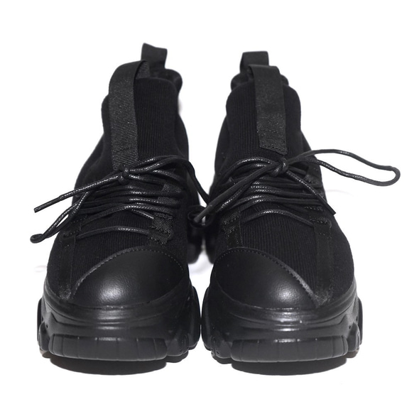 Chunky Heel Platform Sneakers (black) スニーカー ブラック 黒 ストリート 11枚目の画像