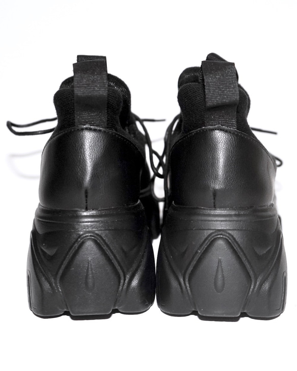 Chunky Heel Platform Sneakers (black) スニーカー ブラック 黒 ストリート 10枚目の画像